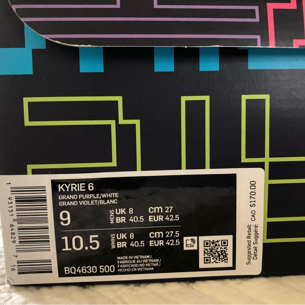 Nike Kyrie 6 Grand Purple/White Athletic Shoes
